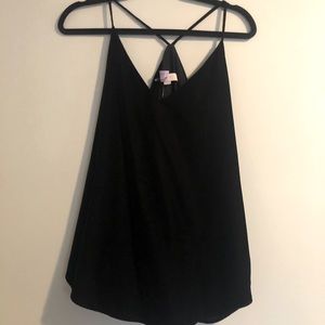 LOFT black velvet tank